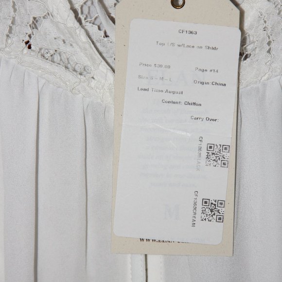 Women’s Long Sleeve Top with Lace on Shoulder From - Picture 2 of 6